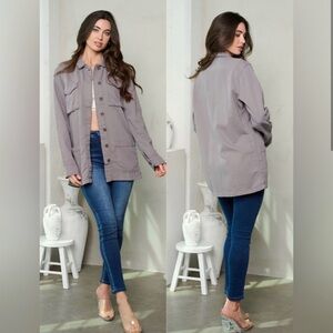 NWT Women's Gray Utility Jacket, Various Sizes